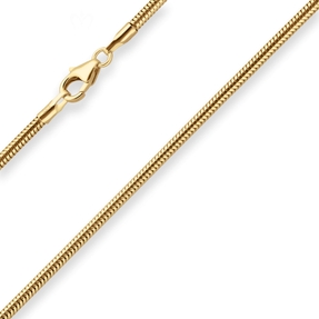 1,9mm Schlangenkette Goldkette Collier Halskette aus 333 Gold Gelbgold 45cm