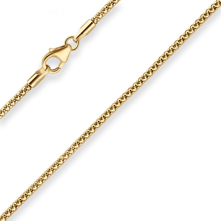 1.8mm Himbeerkette aus 333 Gelbgold 50cm