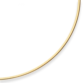 1,9mm Tondakette oval Collier Omegareif Halskette aus 333 Gold Gelbgold 45cm
