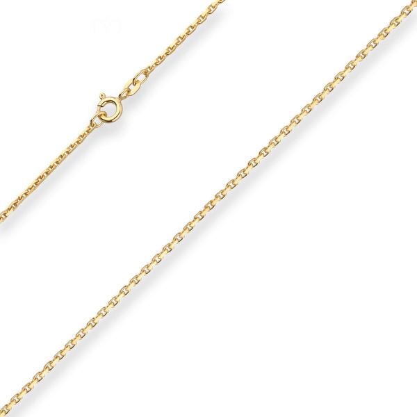 1.6mm Ankerkette diamantiert aus 333 Gelbgold 45cm