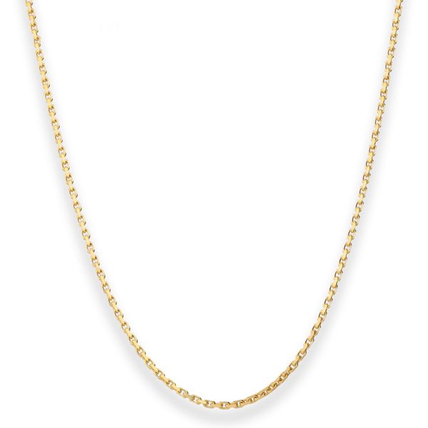 1.6mm Ankerkette diamantiert aus 333 Gelbgold 45cm