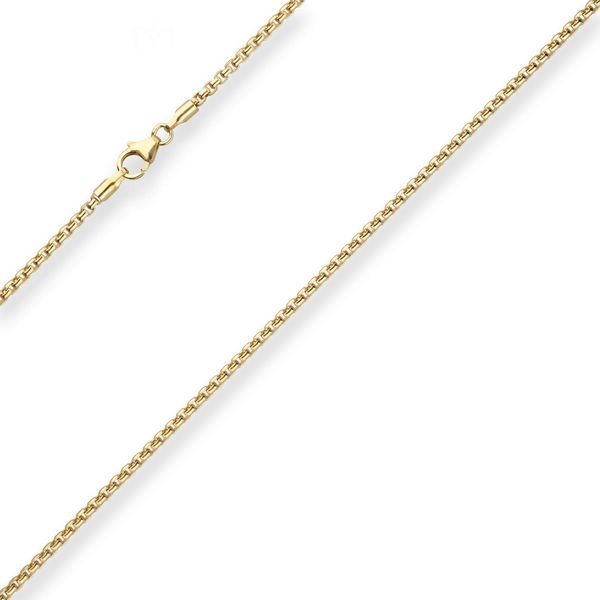 2mm Veneziakette rund aus 333 Gelbgold 42cm