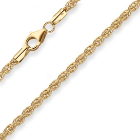3mm Fantasiekette Goldkette Collier Halskette aus 375 Gold Gelbgold 45cm