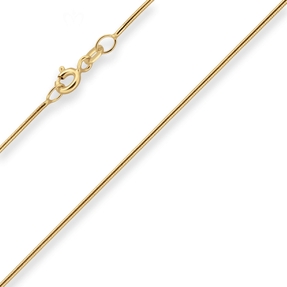 0,9mm Schlangenkette Goldkette Collier Halskette aus 375 Gold Gelbgold 40cm