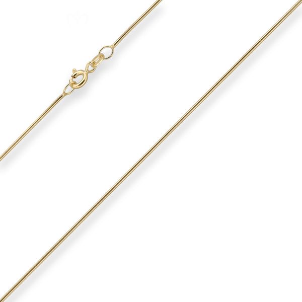 0.9mm Schlangenkette aus 375 Gelbgold 40cm