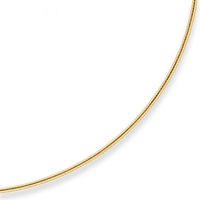 1,5mm Halsreif Tondakette Collier Omegareif Halskette aus 375 Gold Gelbgold 42cm