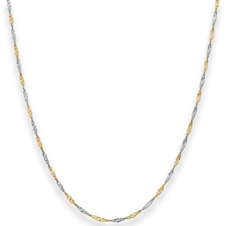 1.8mm Singapurkette aus 375 Gelbgold 45cm