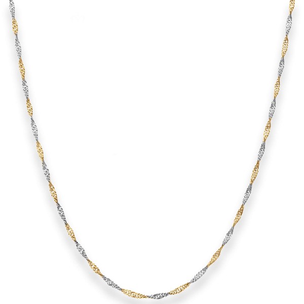 1.8mm Singapurkette aus 375 Gelbgold 45cm