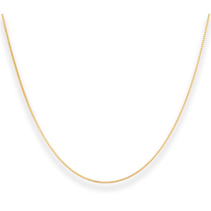 0.9mm Veneziakette aus 375 Gelbgold 38cm