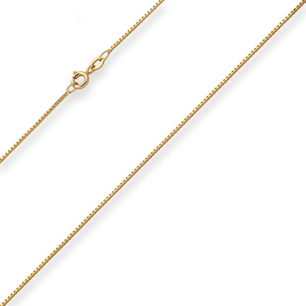 0.9mm Veneziakette aus 375 Gelbgold 38cm