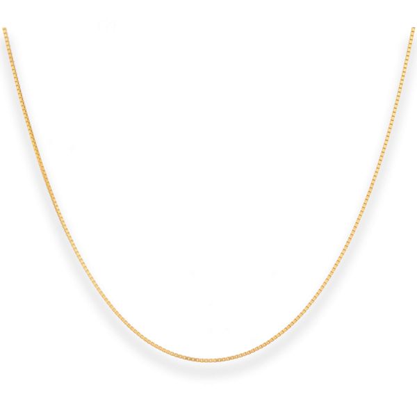 0.9mm Veneziakette aus 375 Gelbgold 38cm