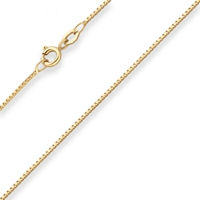 0,9mm Veneziakette Goldkette Collier Halskette aus 375 Gold Gelbgold 40cm