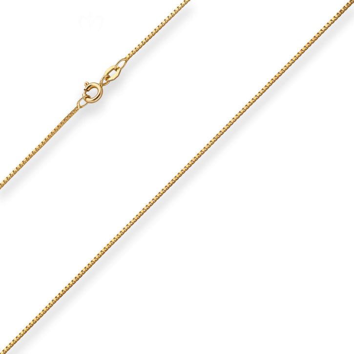 0.9mm Veneziakette aus 375 Gelbgold 50cm