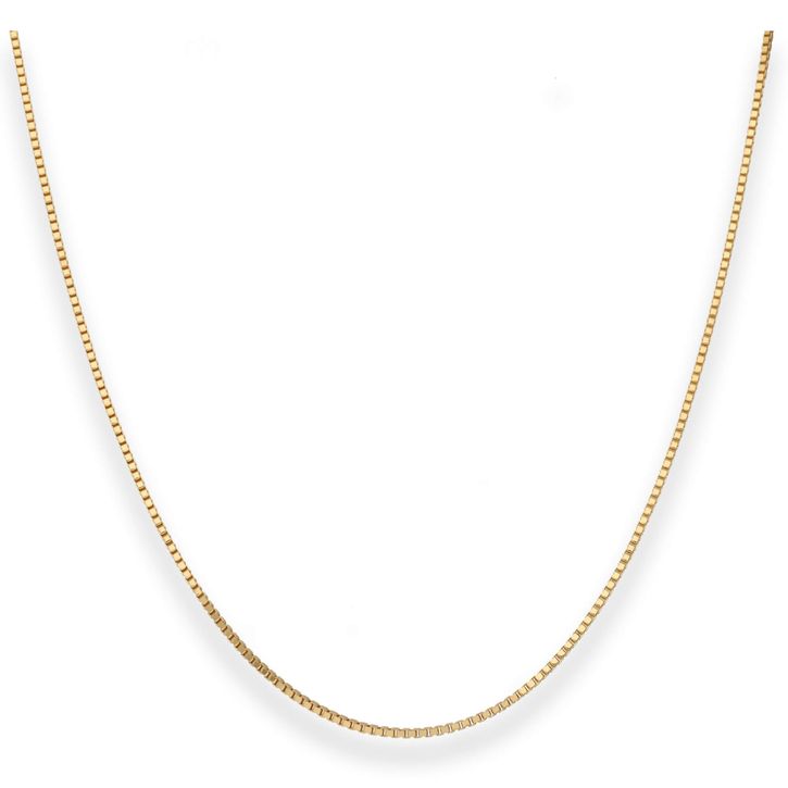 0.9mm Veneziakette aus 375 Gelbgold 45cm