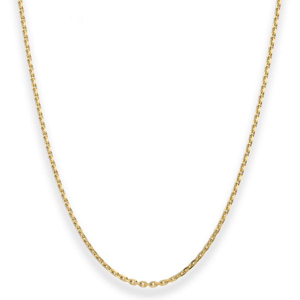 1.9mm Ankerkette diamantiert aus 585 Gelbgold 42cm