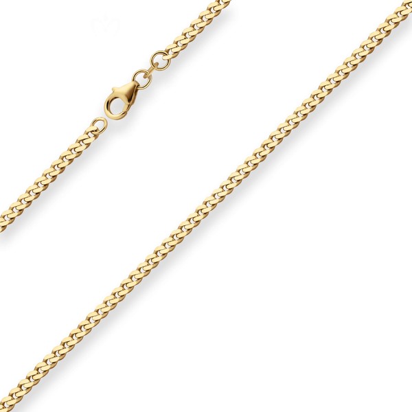 3.4mm Panzerkette aus 585 Gelbgold 42cm