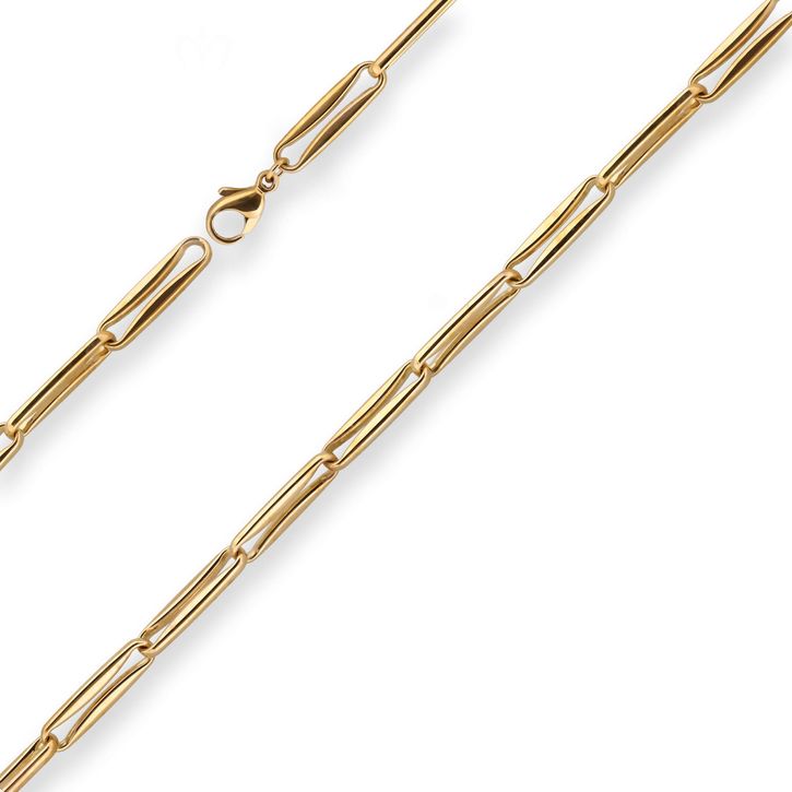 4.8mm Fantasiekette aus 585 Gelbgold 45cm