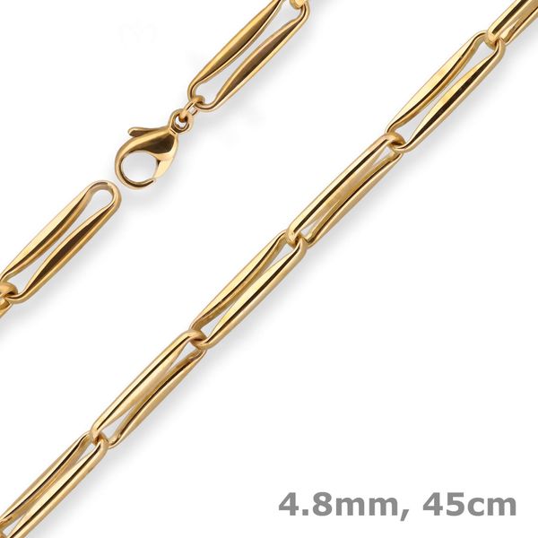 4.8mm Fantasiekette aus 585 Gelbgold 45cm