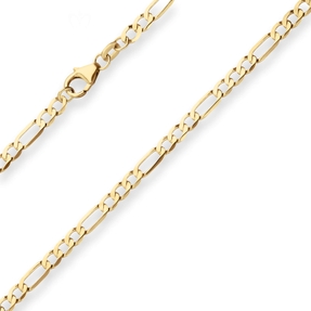 3,3mm Figarokette diamantiert Kette Collier Halskette aus 585 Gold Gelbgold 60cm