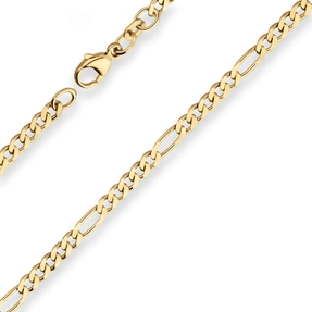 2,8mm Figarokette diamantiert Kette Collier Halskette aus 585 Gold Gelbgold 55cm 2,8mm Figarokette diamantiert Kette Collier Halskette aus 585 Gold Gelbgold 55cm