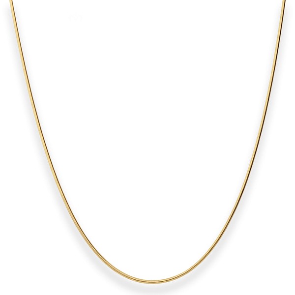 0.9mm Schlangenkette aus 585 Gelbgold 45cm