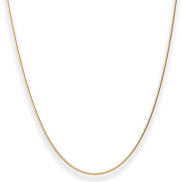 0.9mm Schlangenkette aus 585 Gelbgold 50cm