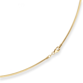 1,5mm Halsreif Tondakette Collier Omegareif Halskette aus 585 Gold Gelbgold 42cm