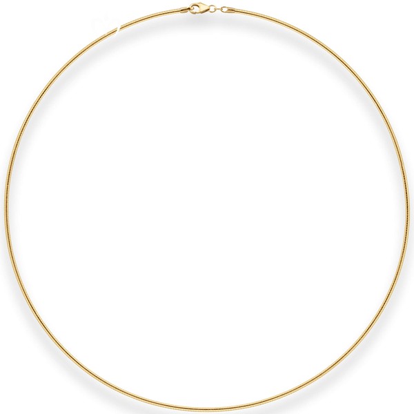 1.5mm Halsreif Tondakette Omegareif aus 585 Gelbgold 42cm