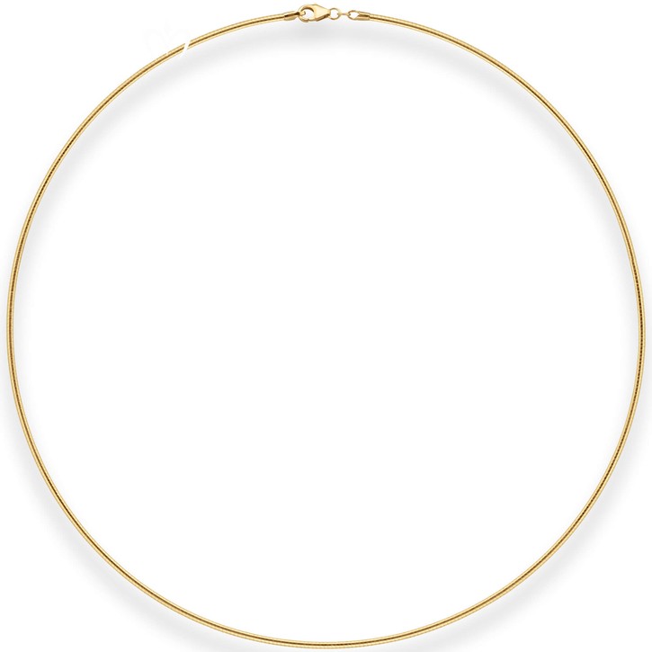 1.5mm Halsreif Tondakette Omegareif aus 585 Gelbgold 50cm