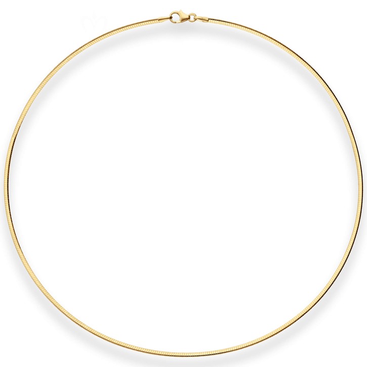 1.9mm Tondakette oval Omegareif aus 585 Gelbgold 42cm
