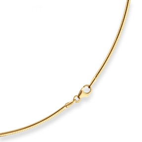 1,9mm Tondakette oval Collier Omegareif Halskette aus 585 Gold Gelbgold 42cm