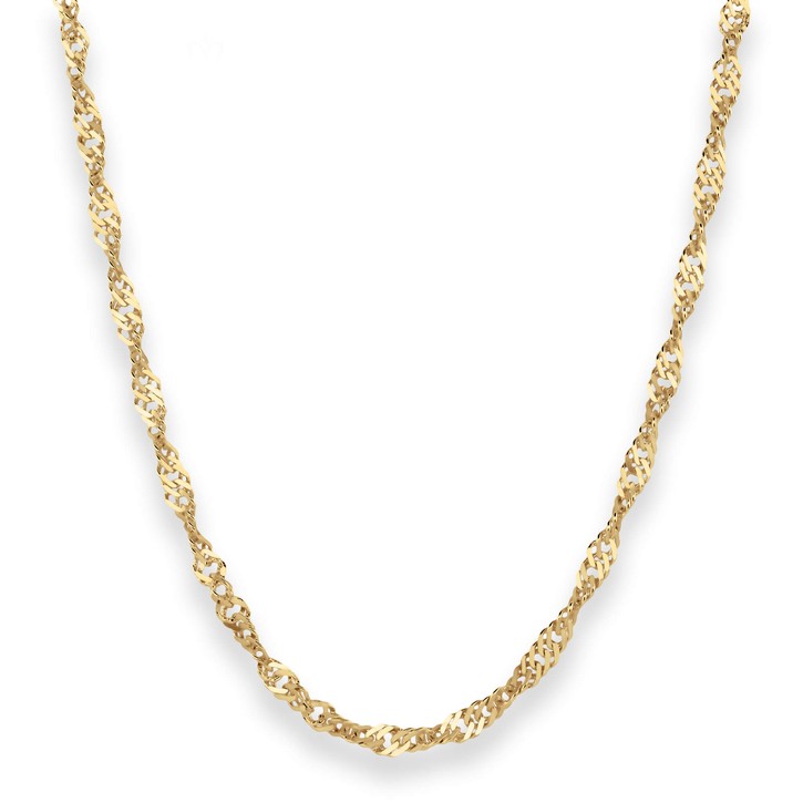 3.8mm Singapurkette aus 585 Gelbgold 50cm