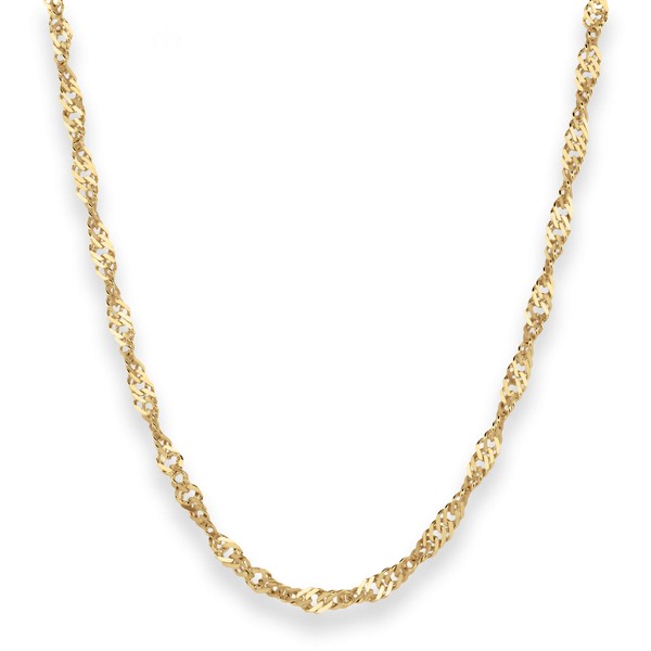 3.8mm Singapurkette aus 585 Gelbgold 60cm