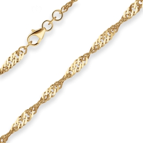 3,8mm Armband Singapurkette Goldarmband Armschmuck aus 585 Gold Gelbgold 18cm 3,8mm Armband Singapurkette Goldarmband Armschmuck aus 585 Gold Gelbgold 18cm