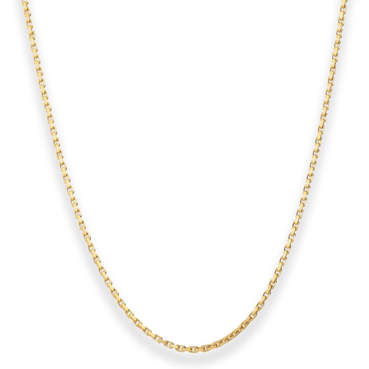 1.6mm Ankerkette diamantiert aus 585 Gelbgold 45cm