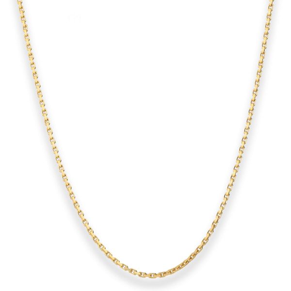 1.6mm Ankerkette diamantiert aus 585 Gelbgold 45cm