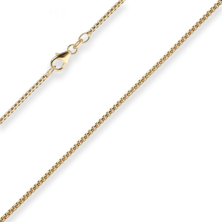 1.5mm Veneziakette rund aus 585 Gelbgold 40cm