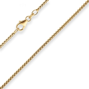 1,5mm Veneziakette rund Goldkette Collier Halskette aus 585 Gold Gelbgold 60cm