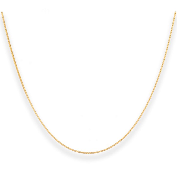 0.9mm Veneziakette aus 585 Gelbgold 34cm