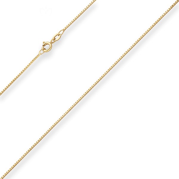 0.9mm Veneziakette aus 585 Gelbgold 45cm