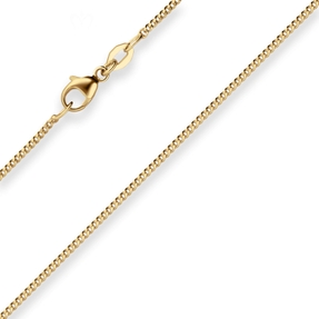 1,4mm Panzerkette Goldkette Collier Halskette aus 750 Gold Gelbgold 50cm