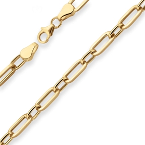 5,4mm Armband Ankerkette Paper-Clip Armschmuck aus 750 Gold Gelbgold 19cm 5,4mm Armband Ankerkette Paper-Clip Armschmuck aus 750 Gold Gelbgold 19cm
