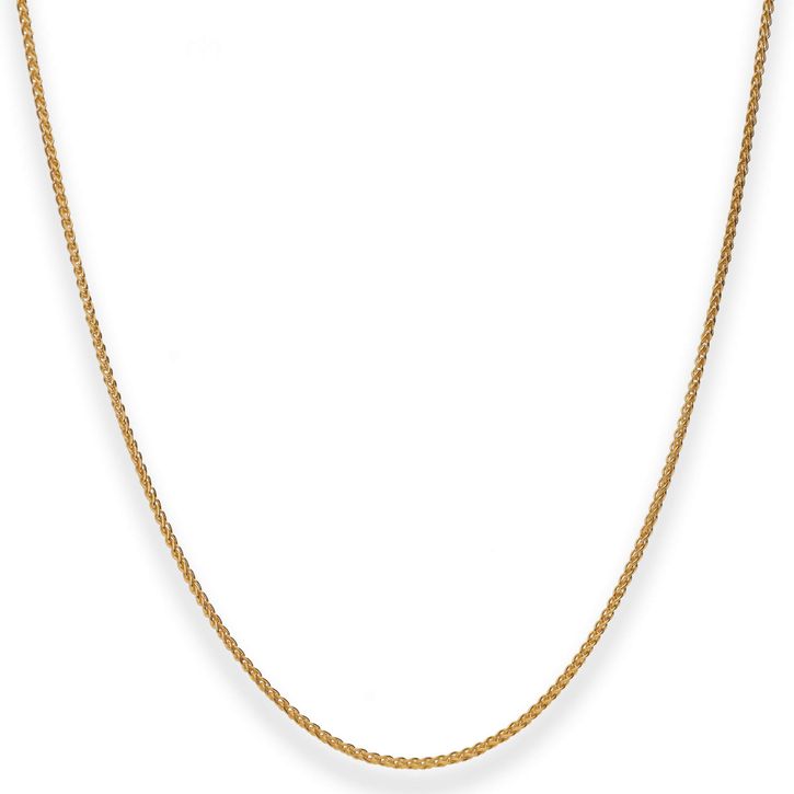 1.3mm Zopfkette aus 750 Gelbgold 50cm