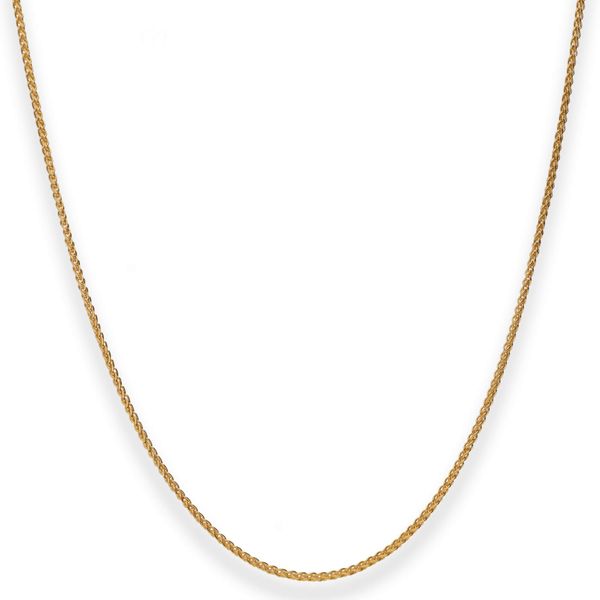 1.3mm Zopfkette aus 750 Gelbgold 50cm