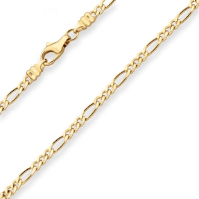 2,8mm Armband Figarokette diamantiert Armschmuck aus 750 Gold Gelbgold 19cm 2,8mm Armband Figarokette diamantiert Armschmuck aus 750 Gold Gelbgold 19cm