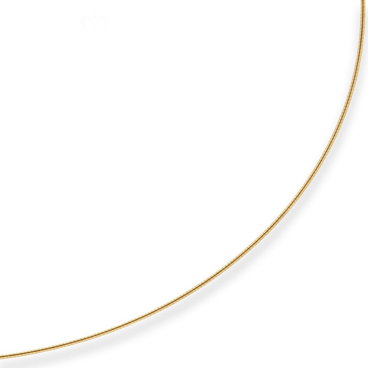 0.8mm Halsreif Tondakette Omegareif aus 750 Gelbgold 45cm