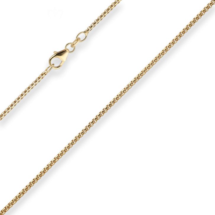 1.5mm Veneziakette aus 750 Gelbgold 65cm