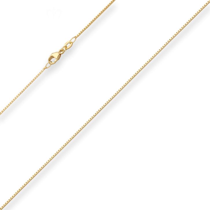 0.9mm Veneziakette aus 750 Gelbgold 36cm