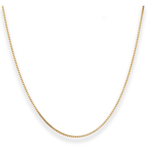 0.9mm Veneziakette aus 750 Gelbgold 36cm