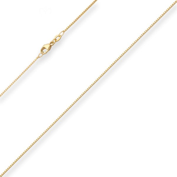 0.9mm Veneziakette aus 750 Gelbgold 38cm